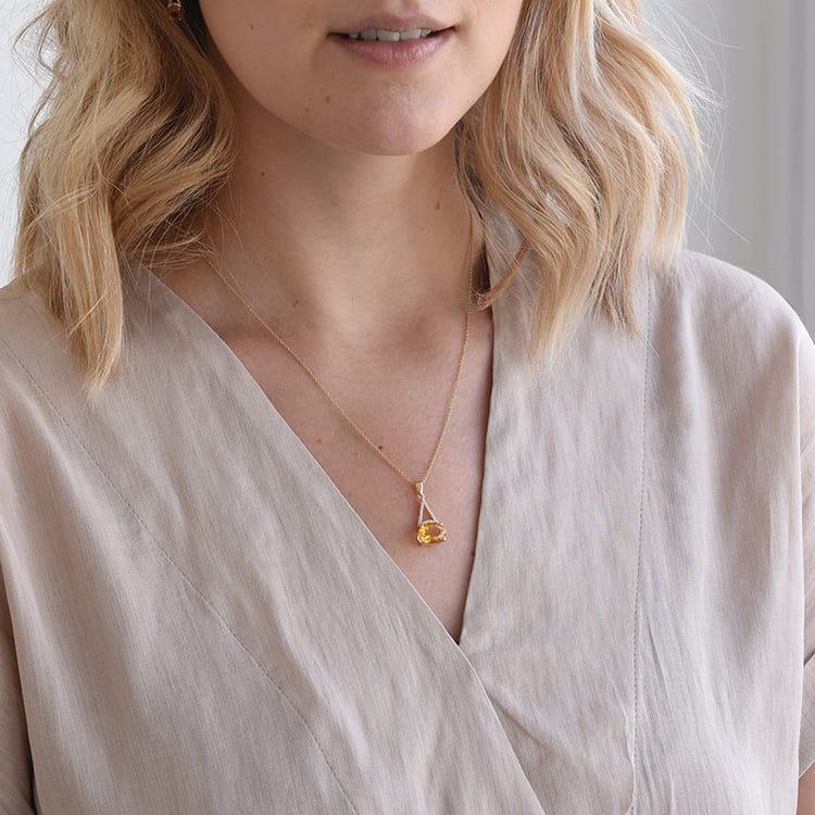 Citrínový náhrdelník 70893