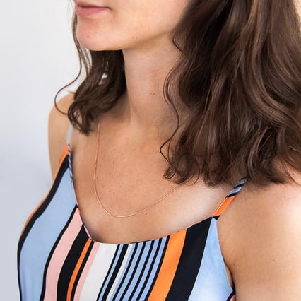 Venezia řetízek 60 cm z růžově pozlaceného stříbra