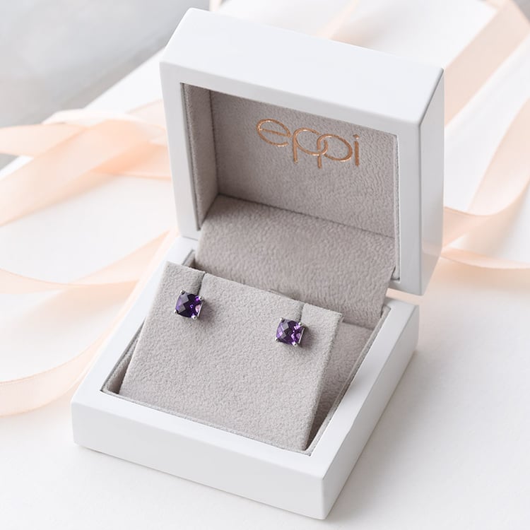 Náušnice s ametysty 92518