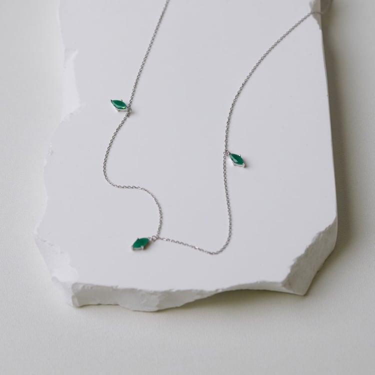 Zlatý náhrdelník s brazilskými smaragdy 164067