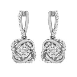 Proplétané diamantové náušnice Eamon