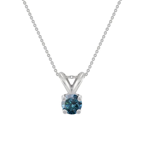 Modrý diamant v přívěsku Lalom
