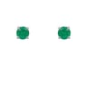 Stříbrné náušnice se smaragdy s výběrem velikosti Franci