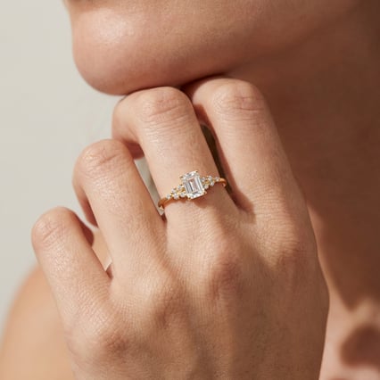 Rozvodový prsten s emerald diamantem Adva