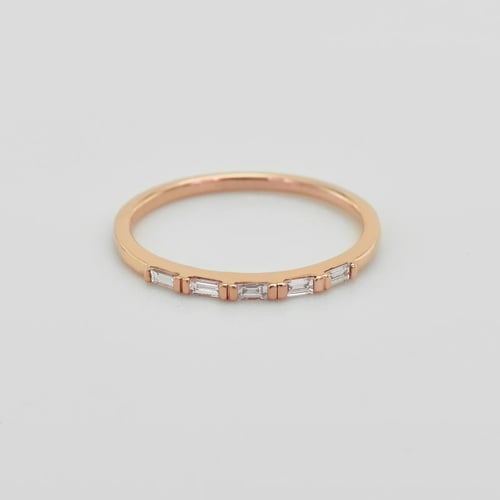 Eternity prsten s lab-grown baguette diamanty Vamala