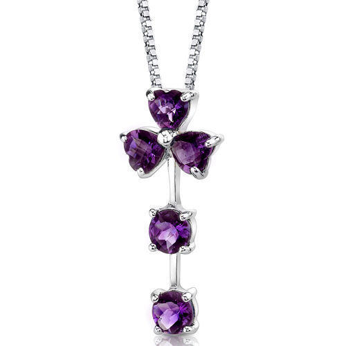 Stříbrný náhrdelník s ametysty