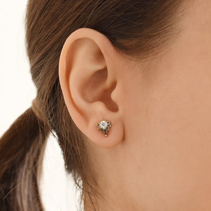 Náušnice s moissanity a salt and pepper diamanty Kruno