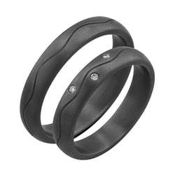 Tantalové snubní prsteny s diamanty Brodie