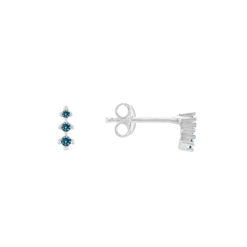 Minimalistické náušnice s modrými diamanty Linus