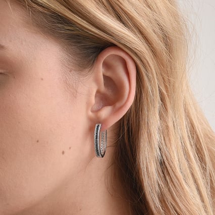 Kruhové diamantové náušnice Brittany