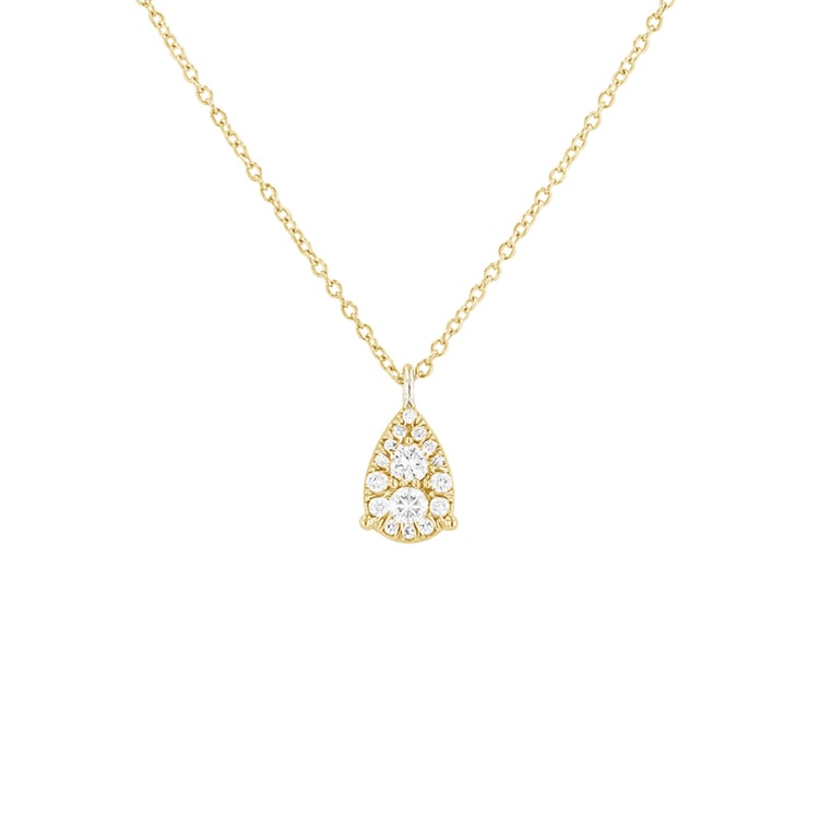 Přívěsek ve tvaru diamantové kapky ze zlata 85687