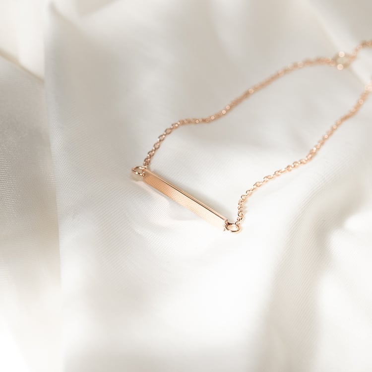 Stříbrný minimalistický náramek Bar 135887