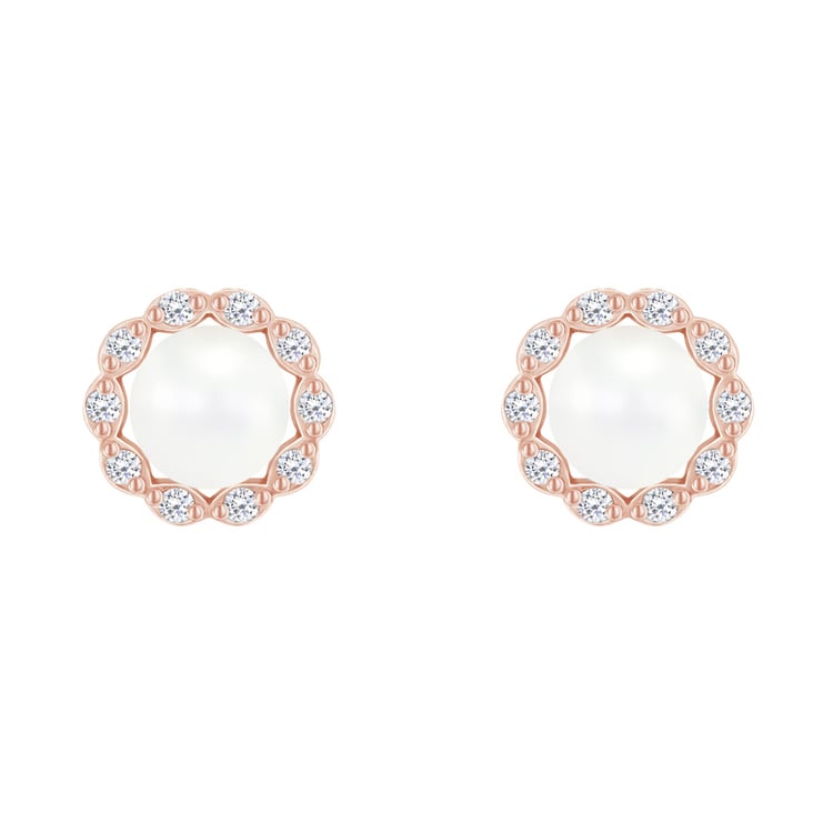 Perlové náušnice s diamanty 80302