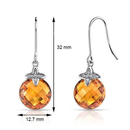 Citrínové náušnice ze zlata 28449