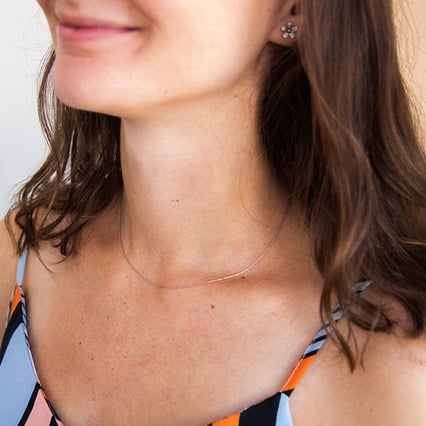 Platinový ankr řetízek 40 cm se šířkou 0.8 mm