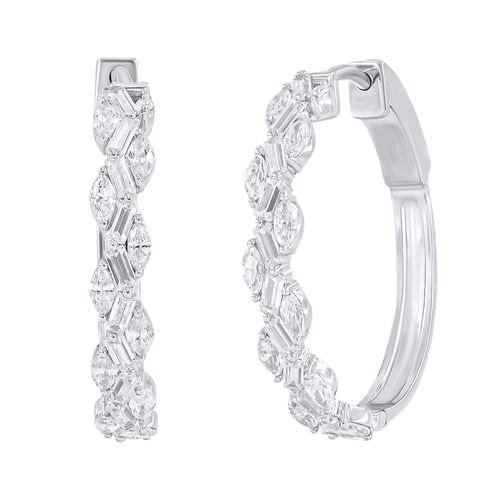 Elegantní náušnice ze zlata s přírodními diamanty Anila