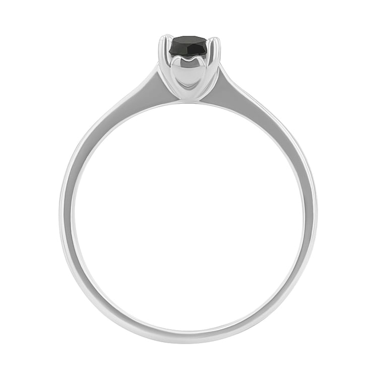 Zásnubní prsten se srdíčkem a černým diamantem Lenal 136211