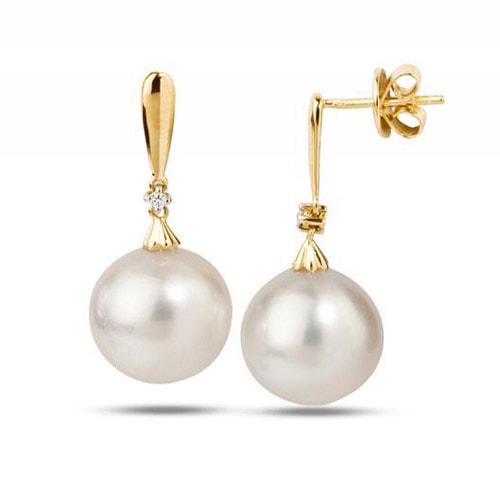 Perlové zlaté náušnice 24988
