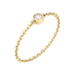 Minimalistický řetízkový prsten s diamantem Jalo