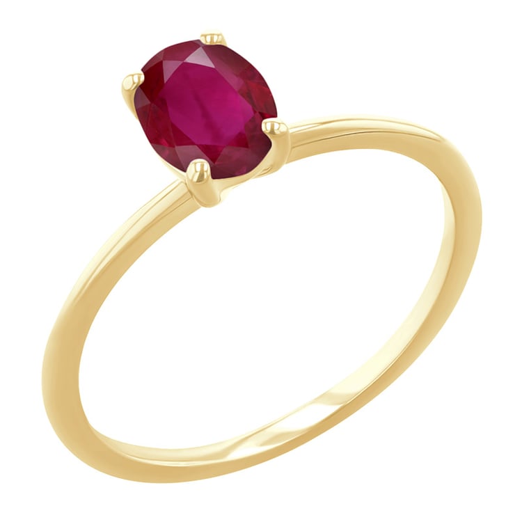 Elegantní zásnubní prsten s oval rubínem Frost 151094