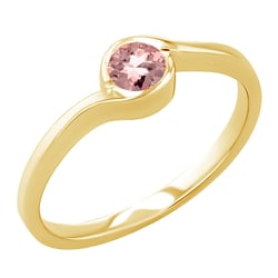 Zásnubní prsten ze zlata s morganitem Girija