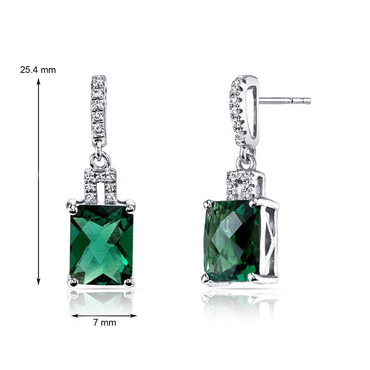 Smaragdové náušnice ze zlata s topazy 28083