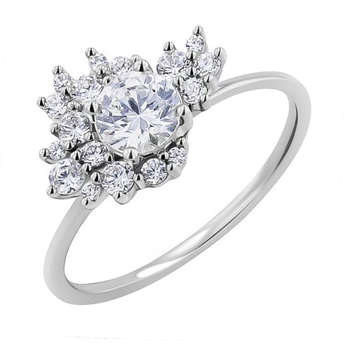 Atypický rozvodový cluster prsten s lab-grown diamanty Carter
