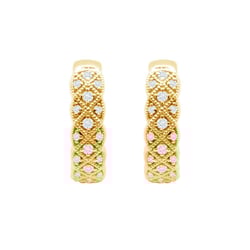 Zlaté kruhové náušnice s lab-grown diamanty Laura