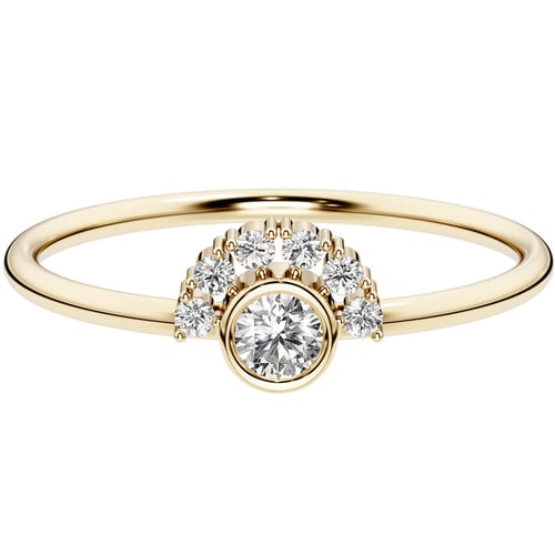 Half halo prsten s diamanty Jorg