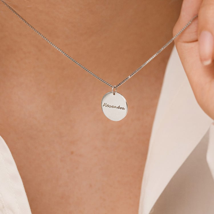 Platinový přívěsek s oboustranným gravírem Leasy 156768