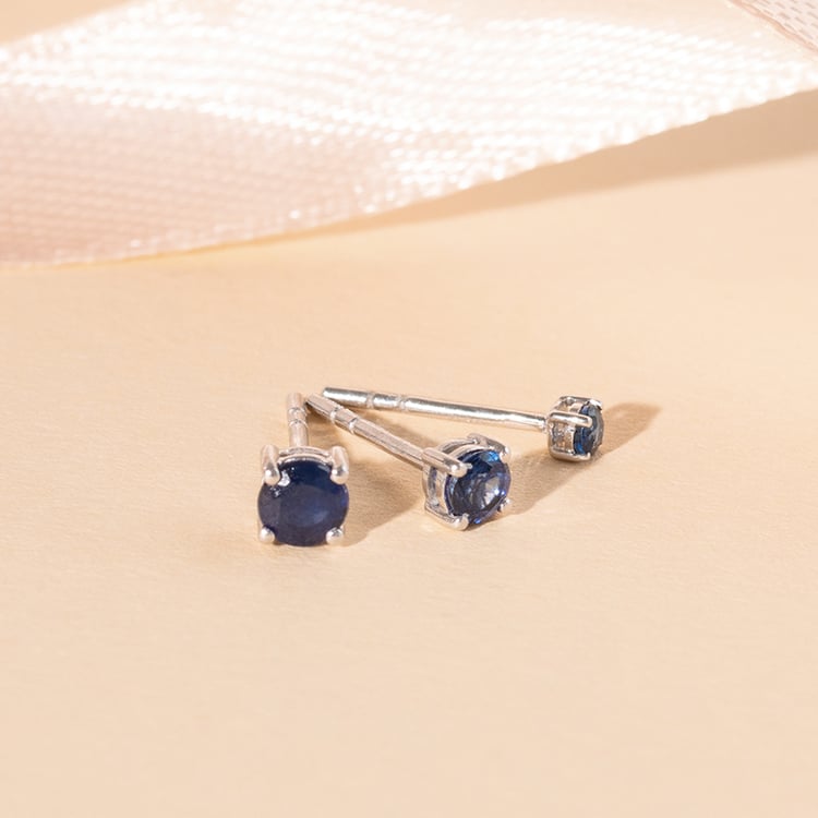Náušnice s modrými safíry s výběrem velikosti Franci 121213