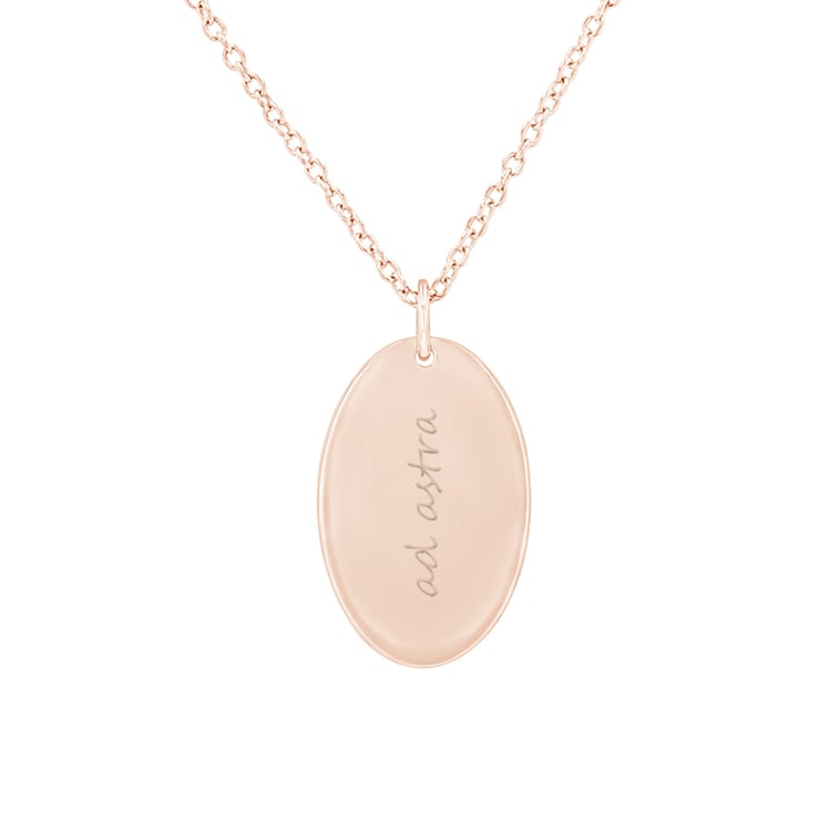 Stříbrný oválný přívěsek s oboustranným gravírem Carol 100025