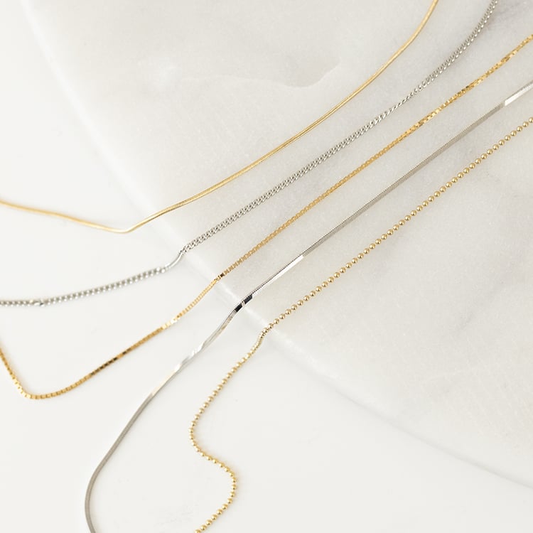 Kuličkový řetízek 45 cm z 14k zlata 136086