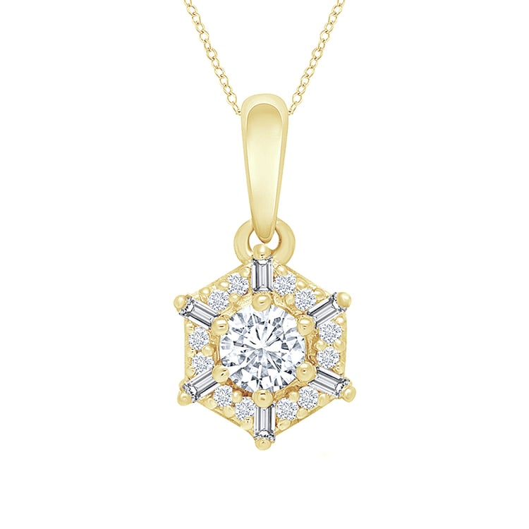 Zlatý přívěsek s diamantem 94918