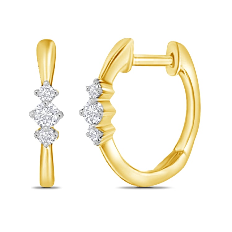 Zlaté kroužky s oslnivými diamanty Koko 67252