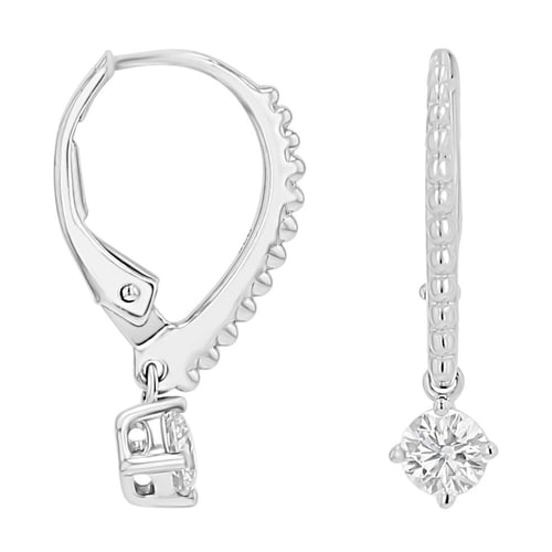 Stříbrné náušnice s 0.25ct lab-grown diamantem Fana