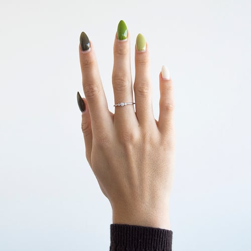 Minimalistický prsten s lab-grown diamanty Knott