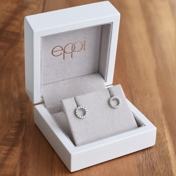 Karma náušnice s lab-grown diamanty Leonas 141302