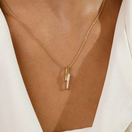 Zlatý přívěsek s lab-grown diamanty Katie