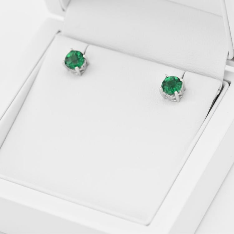 Náušnice smaragdové pecky 74532