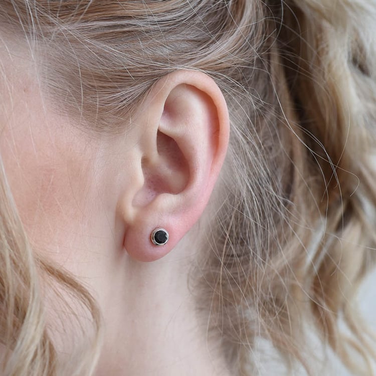 Bezel diamantové náušnice 89381