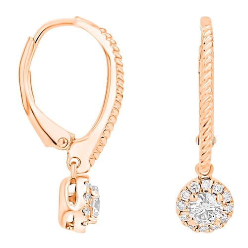 Stříbrné náušnice s lab-grown diamanty Mona