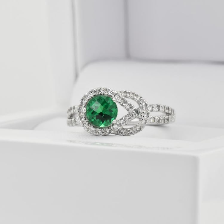 Smaragdový prsten ze stříbra Elana 6323