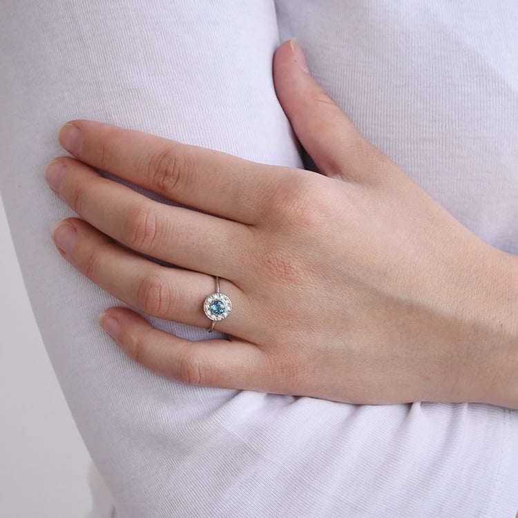 Halo topazový prsten 81694