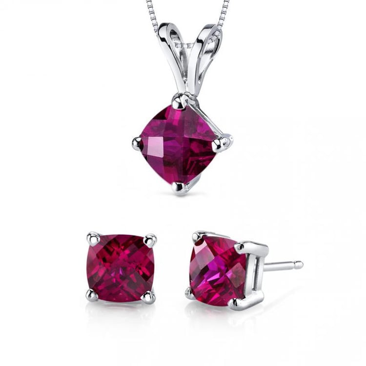 Elegantní rubínová kolekce šperků ze zlata Sherry