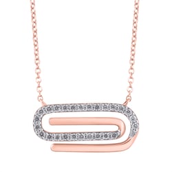 Zlatý náhrdelník s lab-grown diamanty Aly