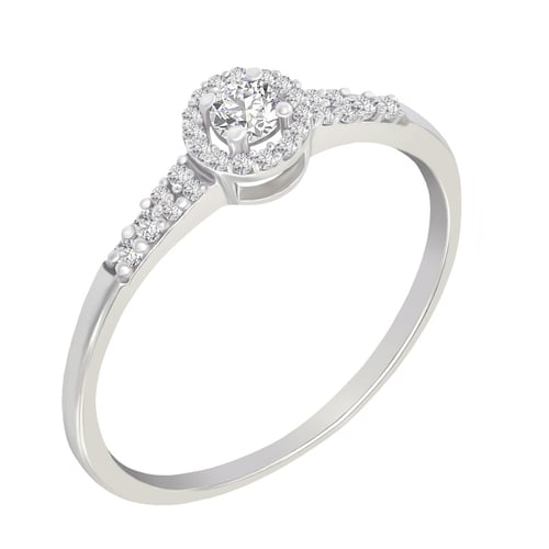 Halo prsten s diamanty Mourise