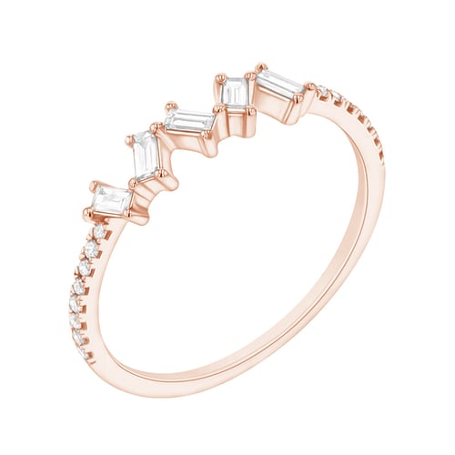 Prsten s baguette lab-grown diamanty Kayleah