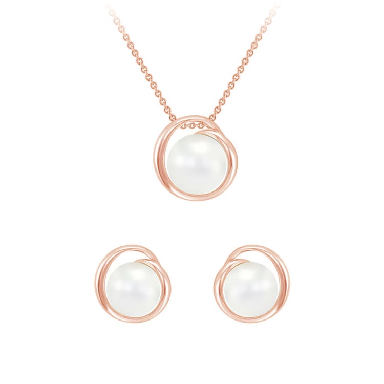 Stříbrná kolekce s perlami 