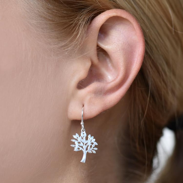 Stříbrné náušnice se stromem života 26448